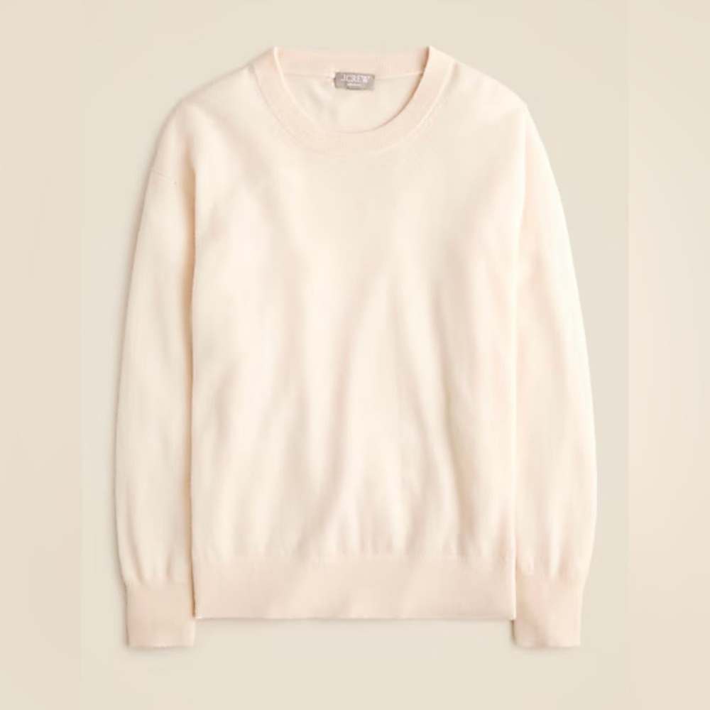J. Crew Cream Classic Cashmere Crewneck